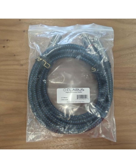 Clarus Aqua MKII Balanced XLR Audio Cable 1.5meter Made in USA