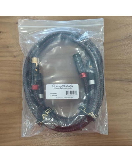 Clarus Crimson MKII Balanced XLR Audio Cable 1.5meter Made in USA