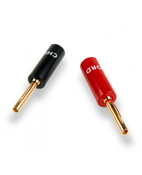 Chord Banana Plug Screw Type Red/ Black (Set of 4) - TOOS