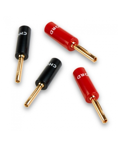 Chord Banana Plug Screw Type Red/ Black (Set of 4) - TOOS