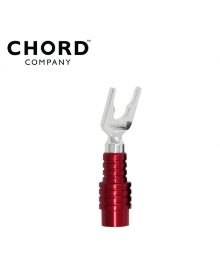 Chord Ohmic Spade Short Crimp Black / Red ABS Cap (Per Piece)