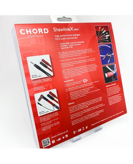 Chord ShawlineX ARAY Analogue RCA Interconnect 1.5Meter Made in England
