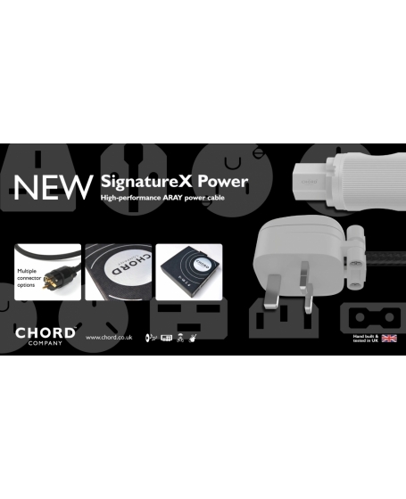 Chord SignatureX ARAY Power Cable 2Meter UK Plug