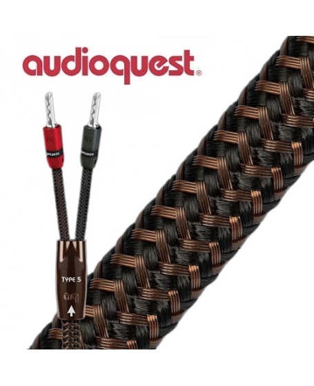 Audioquest Type 5 Speaker Cable 3m x 2 With Banana Plugs (DU)