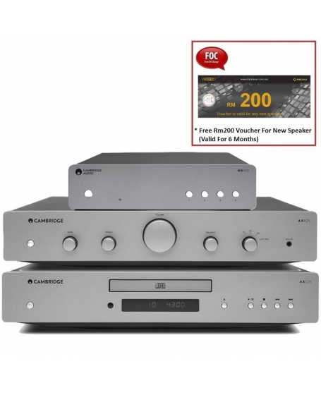 Cambridge Audio AXA25 Integrated Amplifier + AXC25 CD Player + MXN10 Network Player