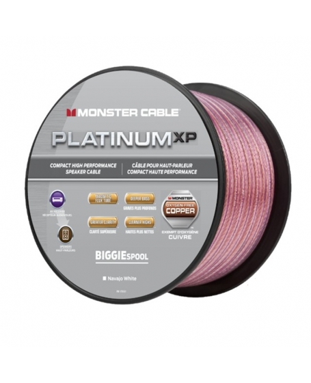 Monster 16 AWG Platinum XP Clear Jacket Speaker Cable (Per meter)