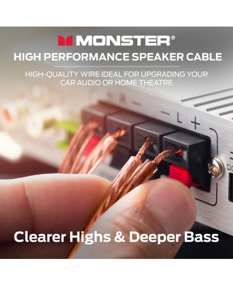 Monster 14 AWG Speaker Wire Copper Cable (Per meter)