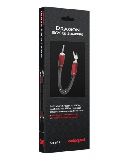 Audioquest Dragon BiWire Jumpers Banana to Banana Set of 4