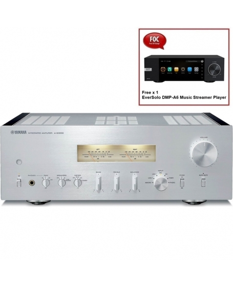 Yamaha A-S2200 Integrated Amplifier FREE EverSolo DMP-A6 Music Streamer Player