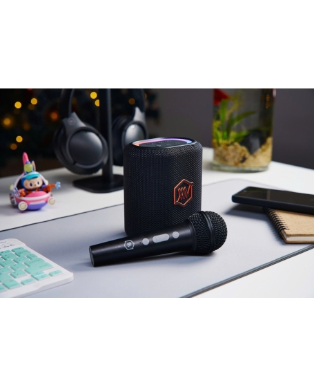 Alpha Works AW-Sonik Plus Bluetooth Party Speaker with Built‑in Karaoke