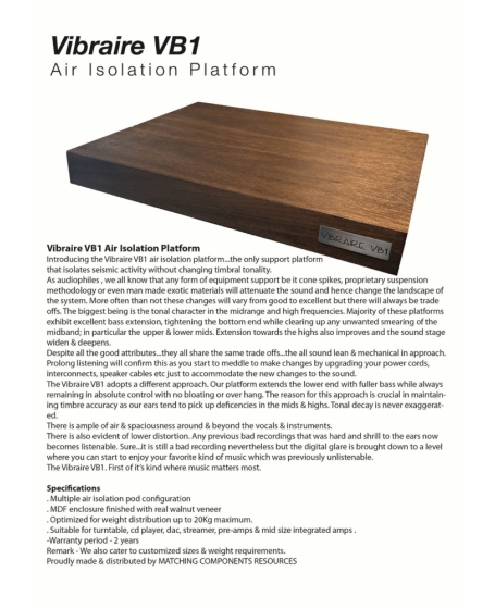 Vibraire VB1 Air Isolation Platform