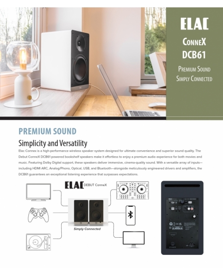Elac Debut ConneX DCB61 Powered Speaker