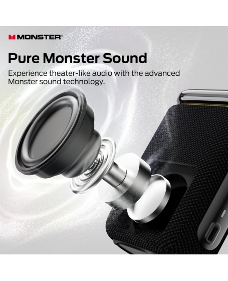 Monster Atomic Pebble Portable Bluetooth Speaker