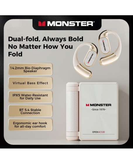 Monster Open Ear AC530 Bluetooth Earbuds