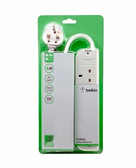 Belkin F9E400sa3M 4-Socket Surge Protector