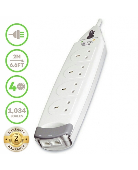 Belkin F9H410sa2M 4-Socket Surge Protector
