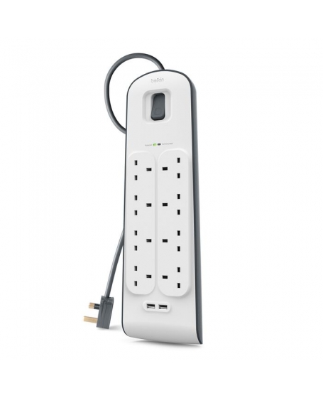 Belkin BSV804sa2M 2.4 Amp USB Charging 8-outlet Surge Protection Strip