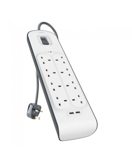 Belkin BSV804sa2M 2.4 Amp USB Charging 8-outlet Surge Protection Strip