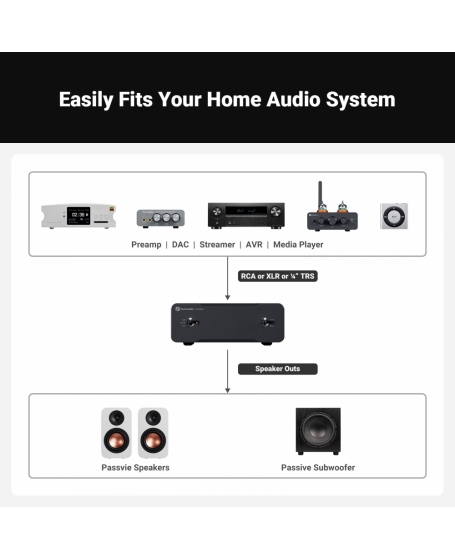 Fosi Audio V3-48V5A Mono Monoblock Power Amplifier ( Pair )