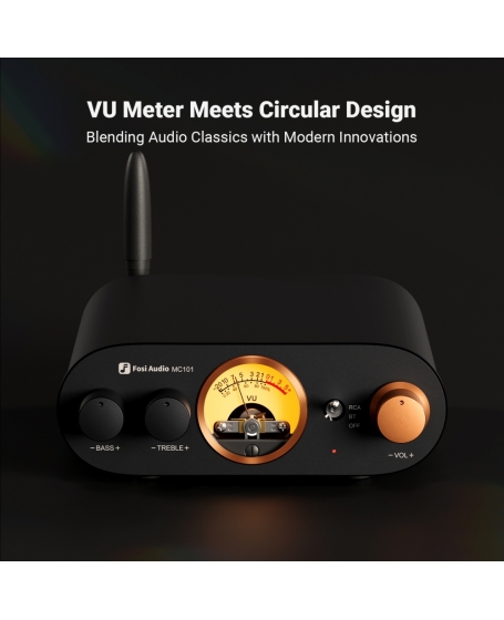 Fosi Audio MC101 VU Meter Stereo Amplifier