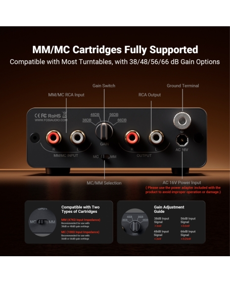 Fosi Audio Box X5 Phono Preamplifier