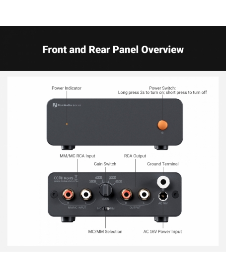 Fosi Audio Box X5 Phono Preamplifier