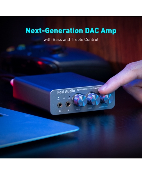 Fosi Audio K5 Pro Gaming DAC Headphone Amplifier