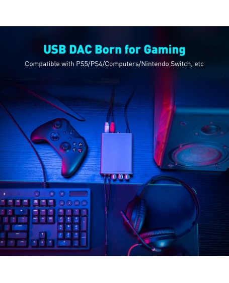 Fosi Audio K5 Pro Gaming DAC Headphone Amplifier