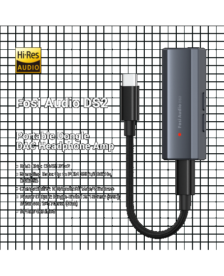 Fosi Audio DS2 Dongle DAC Headphone Amplifier