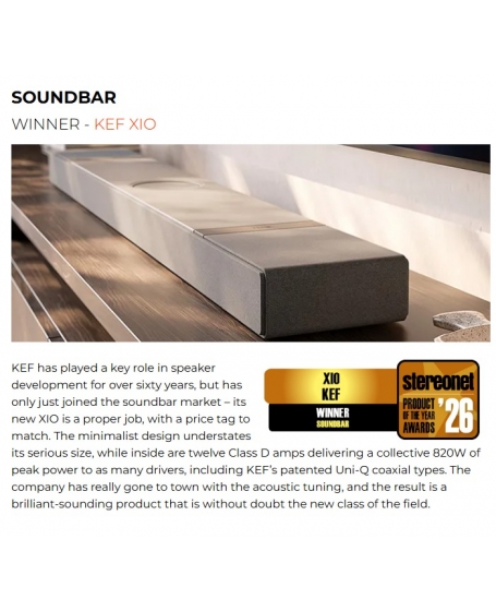 KEF XIO Dolby Atmos Soundbar