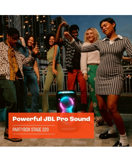 JBL PartyBox Stage 320 Portable Party Speaker with Wheels